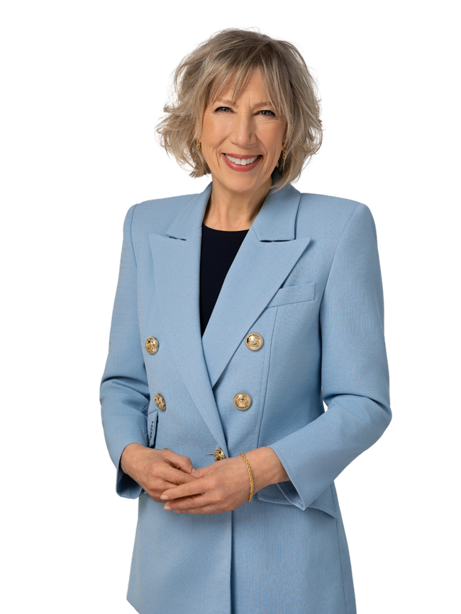 Professional portrait of Diane Sokolyk, conflict management coach, smiling and dressed in a light blue jacket.